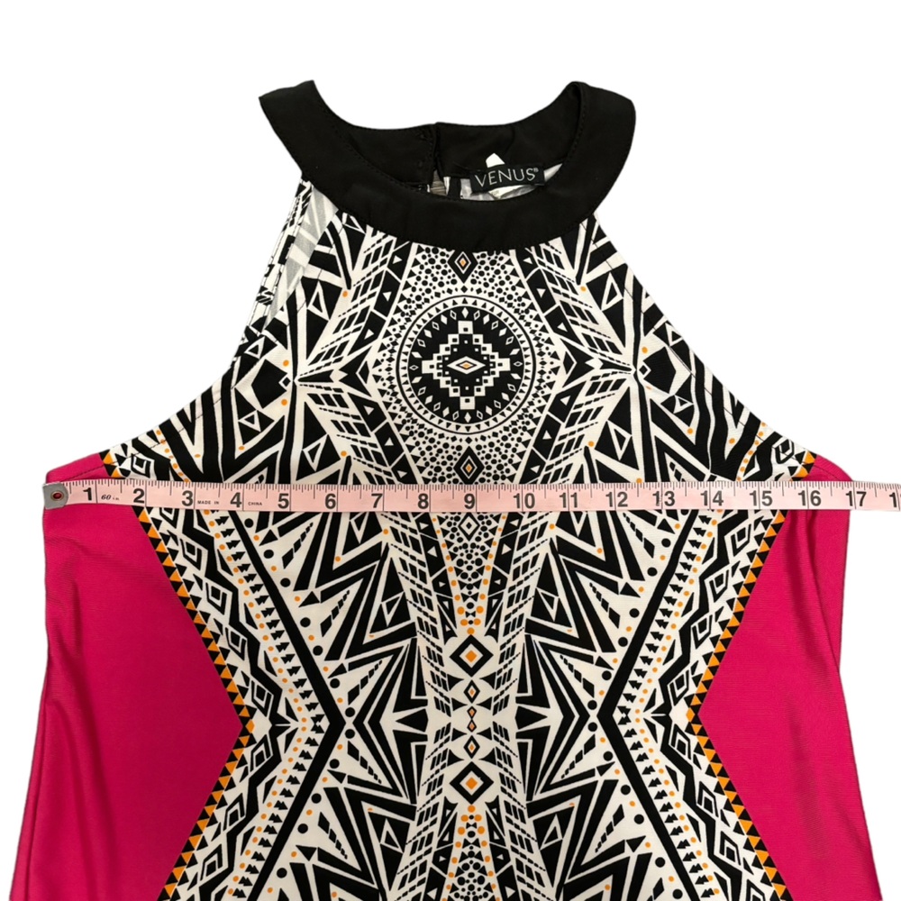 Venus Sheath Dress Black, White and Pink Small - Picture 11 of 13